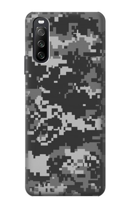 S3293 アーバンブラックカモ迷彩 Urban Black Camo Camouflage Sony Xperia 10 III Lite バックケース、フリップケース・カバー