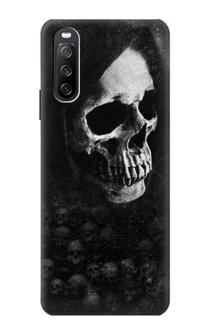 S3333 デス・スカル・死神 Death Skull Grim Reaper Sony Xperia 10 III Lite バックケース、フリップケース・カバー