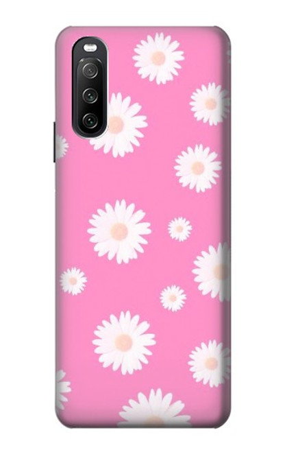 S3500 ピンクの花柄 Pink Floral Pattern Sony Xperia 10 III Lite バックケース、フリップケース・カバー