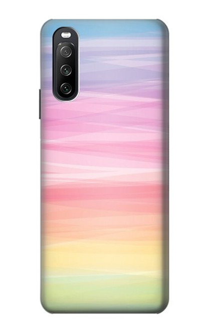 S3507 カラフルな虹 パステル Colorful Rainbow Pastel Sony Xperia 10 III Lite バックケース、フリップケース・カバー