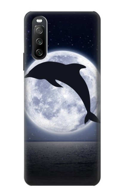 S3510 ドルフィン Dolphin Moon Night Sony Xperia 10 III Lite バックケース、フリップケース・カバー