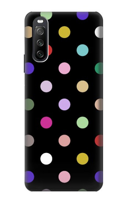 S3532 カラフルな水玉 Colorful Polka Dot Sony Xperia 10 III Lite バックケース、フリップケース・カバー