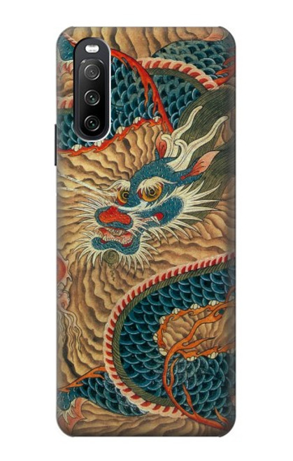 S3541 ドラゴンクラウドペインティング Dragon Cloud Painting Sony Xperia 10 III Lite バックケース、フリップケース・カバー