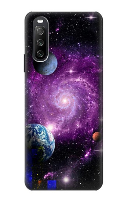 S3689 銀河宇宙惑星 Galaxy Outer Space Planet Sony Xperia 10 III Lite バックケース、フリップケース・カバー