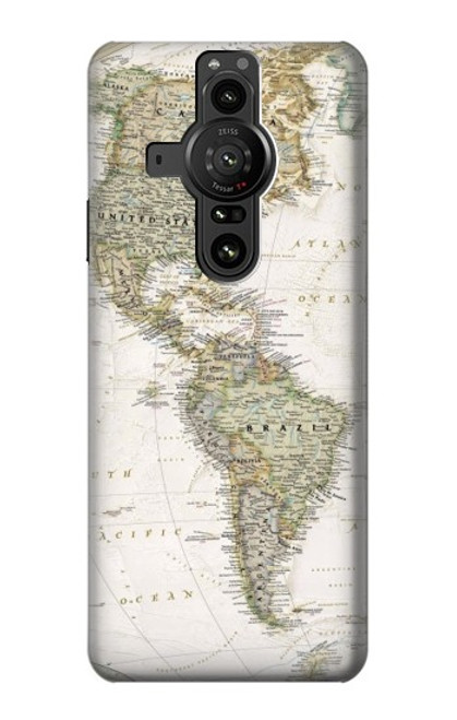 S0604 世界地図 World Map Sony Xperia Pro-I バックケース、フリップケース・カバー