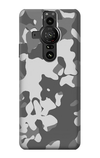 S2186 グレー迷彩グラフィックプリント Gray Camo Camouflage Graphic Printed Sony Xperia Pro-I バックケース、フリップケース・カバー