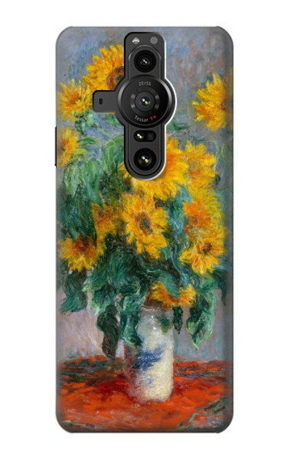S2937 クロード・モネ ひまわり Claude Monet Bouquet of Sunflowers Sony Xperia Pro-I バックケース、フリップケース・カバー