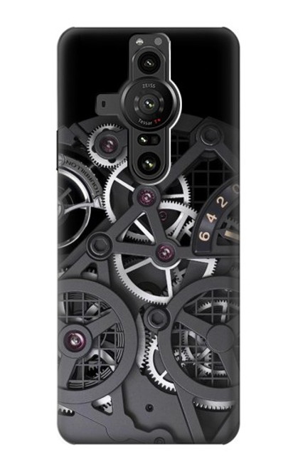 S3176 時計の中 Inside Watch Black Sony Xperia Pro-I バックケース、フリップケース・カバー