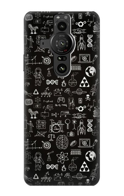 S3426 科学黒板 Blackboard Science Sony Xperia Pro-I バックケース、フリップケース・カバー