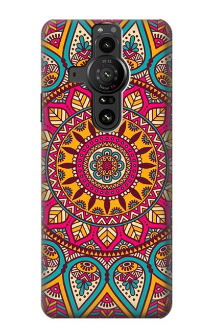 S3694 ヒッピーアートパターン Hippie Art Pattern Sony Xperia Pro-I バックケース、フリップケース・カバー