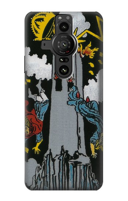 S3745 タロットカードタワー Tarot Card The Tower Sony Xperia Pro-I バックケース、フリップケース・カバー