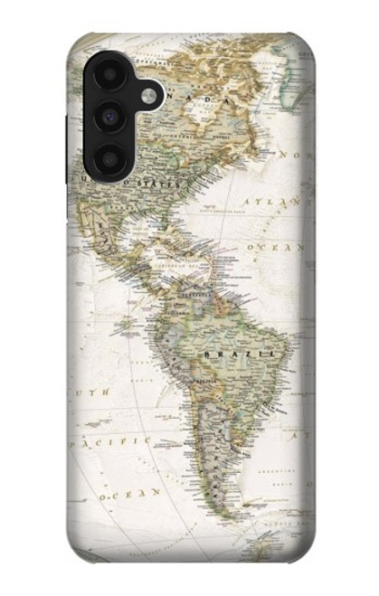 S0604 世界地図 World Map Samsung Galaxy A13 4G バックケース、フリップケース・カバー