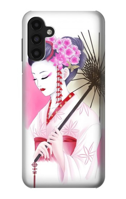 S2579 着物 Japanese Traditional Geisha Kimono Samsung Galaxy A13 4G バックケース、フリップケース・カバー
