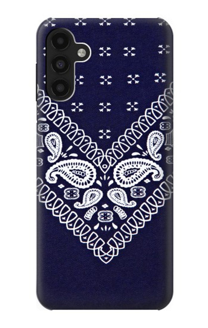 S3357 ネイビーブルーバンダナパターン Navy Blue Bandana Pattern Samsung Galaxy A13 4G バックケース、フリップケース・カバー
