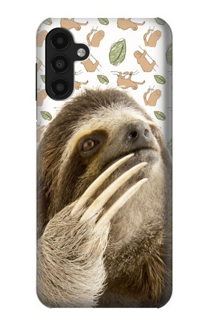 S3559 ナマケモノ Sloth Pattern Samsung Galaxy A13 4G バックケース、フリップケース・カバー