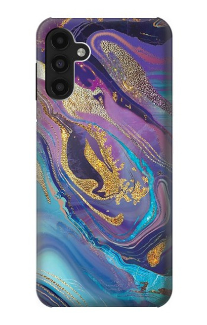 S3676 カラフルな抽象的な大理石の石 Colorful Abstract Marble Stone Samsung Galaxy A13 4G バックケース、フリップケース・カバー