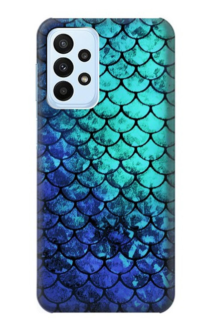 S3047 緑人魚のスケール Green Mermaid Fish Scale Samsung Galaxy A23 バックケース、フリップケース・カバー