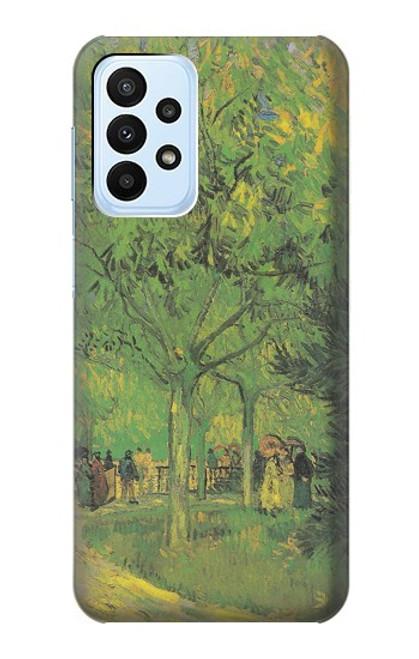 S3748 フィンセント・ファン・ゴッホ パブリックガーデンの車線 Van Gogh A Lane in a Public Garden Samsung Galaxy A23 バックケース、フリップケース・カバー