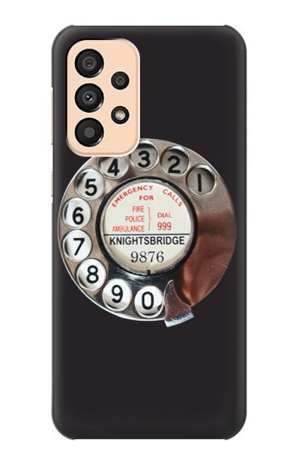 S0059 レトロなダイヤル式の電話ダイヤル Retro Rotary Phone Dial On Samsung Galaxy A33 5G バックケース、フリップケース・カバー