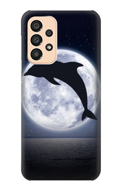 S3510 ドルフィン Dolphin Moon Night Samsung Galaxy A33 5G バックケース、フリップケース・カバー