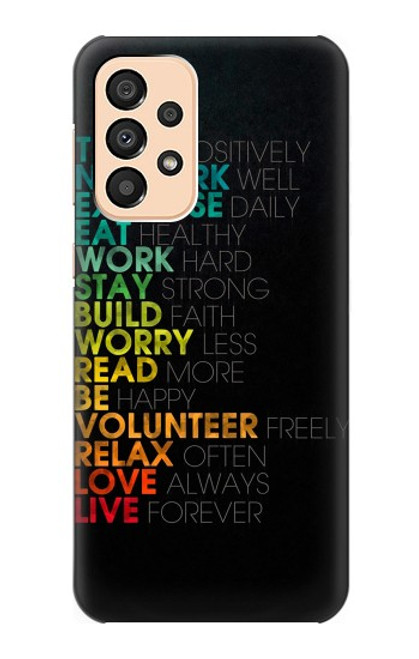 S3523 ポジティブな言葉 Think Positive Words Quotes Samsung Galaxy A33 5G バックケース、フリップケース・カバー