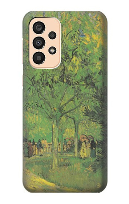 S3748 フィンセント・ファン・ゴッホ パブリックガーデンの車線 Van Gogh A Lane in a Public Garden Samsung Galaxy A33 5G バックケース、フリップケース・カバー