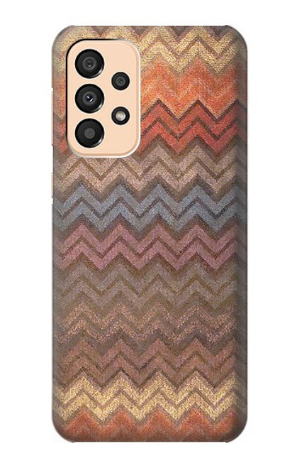 S3752 ジグザグ生地パターングラフィックプリント Zigzag Fabric Pattern Graphic Printed Samsung Galaxy A33 5G バックケース、フリップケース・カバー