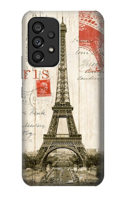 S2108 エッフェル塔パリポストカード Eiffel Tower Paris Postcard Samsung Galaxy A53 5G バックケース、フリップケース・カバー