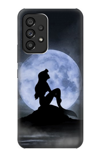 S2668 マーメイドシルエット月の夜 Mermaid Silhouette Moon Night Samsung Galaxy A53 5G バックケース、フリップケース・カバー
