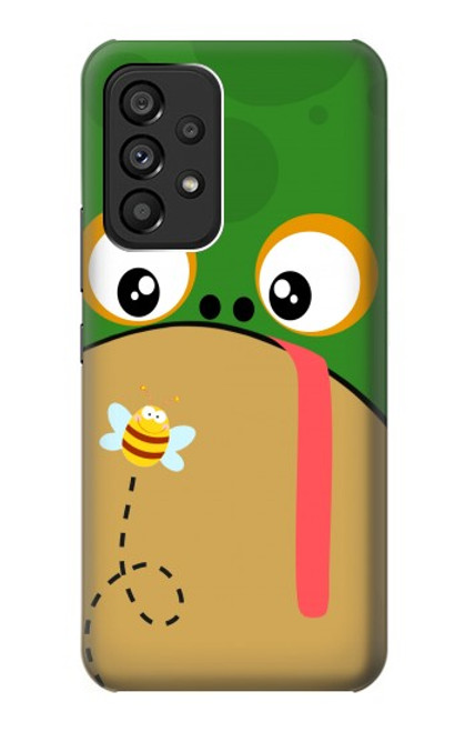 S2765 かわいいカエル ハチ 漫画 Frog Bee Cute Cartoon Samsung Galaxy A53 5G バックケース、フリップケース・カバー