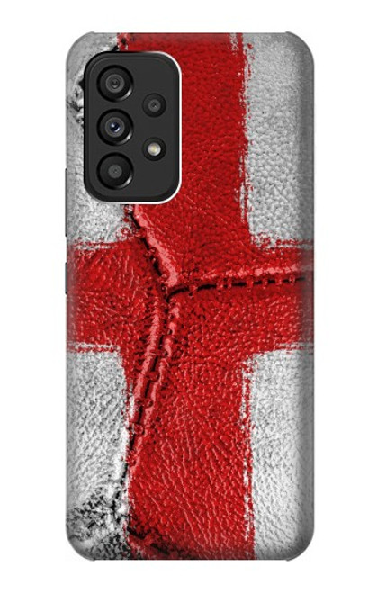 S3316 イングランドの旗ビンテージフットボールのグラフィック England Flag Vintage Football Graphic Samsung Galaxy A53 5G バックケース、フリップケース・カバー