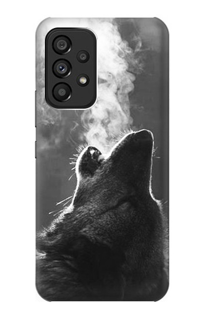 S3505 オオカミ Wolf Howling Samsung Galaxy A53 5G バックケース、フリップケース・カバー