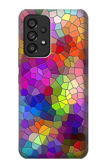 S3677 カラフルなレンガのモザイク Colorful Brick Mosaics Samsung Galaxy A53 5G バックケース、フリップケース・カバー