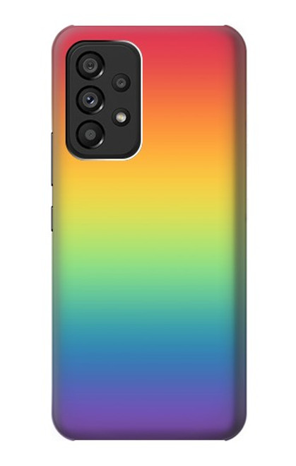 S3698 LGBTグラデーションプライドフラグ LGBT Gradient Pride Flag Samsung Galaxy A53 5G バックケース、フリップケース・カバー
