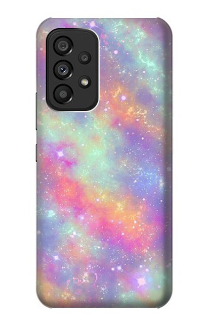 S3706 パステルレインボーギャラクシーピンクスカイ Pastel Rainbow Galaxy Pink Sky Samsung Galaxy A53 5G バックケース、フリップケース・カバー