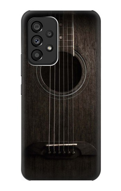 S3834 ブラックギター Old Woods Black Guitar Samsung Galaxy A53 5G バックケース、フリップケース・カバー