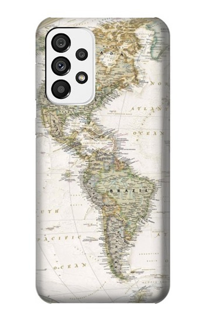 S0604 世界地図 World Map Samsung Galaxy A73 5G バックケース、フリップケース・カバー