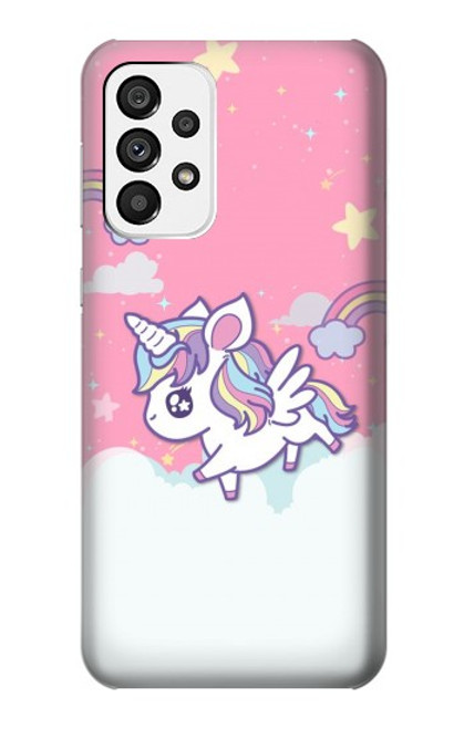S3518 ユニコーン漫画 Unicorn Cartoon Samsung Galaxy A73 5G バックケース、フリップケース・カバー