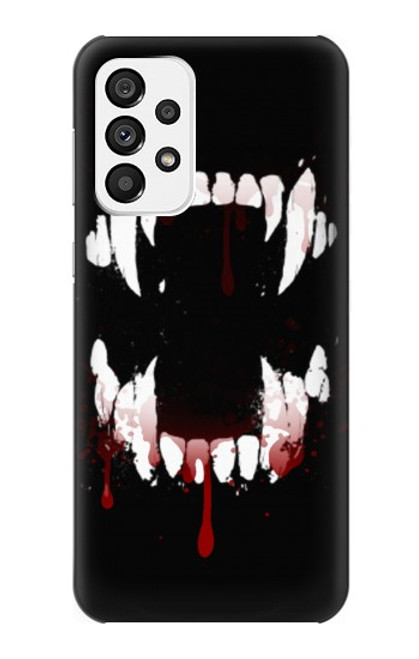 S3527 吸血鬼の歯 Vampire Teeth Bloodstain Samsung Galaxy A73 5G バックケース、フリップケース・カバー