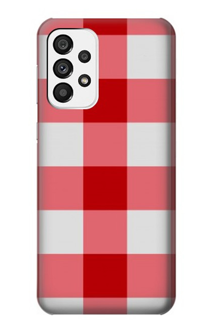 S3535 レッドギンガム Red Gingham Samsung Galaxy A73 5G バックケース、フリップケース・カバー