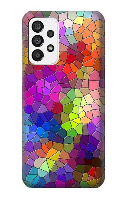 S3677 カラフルなレンガのモザイク Colorful Brick Mosaics Samsung Galaxy A73 5G バックケース、フリップケース・カバー