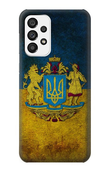 S3858 ウクライナ ヴィンテージ旗 Ukraine Vintage Flag Samsung Galaxy A73 5G バックケース、フリップケース・カバー