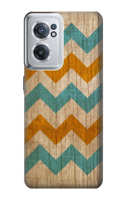 S3033 ヴィヴィッドシェブロングラフィック Vintage Wood Chevron Graphic Printed OnePlus Nord CE 2 5G バックケース、フリップケース・カバー