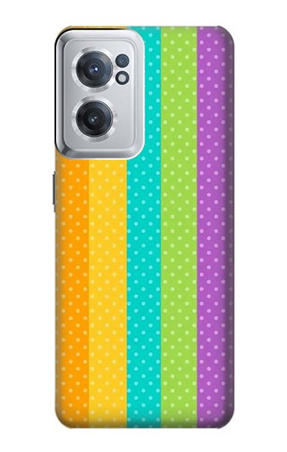 S3678 カラフルなレインボーバーティカル Colorful Rainbow Vertical OnePlus Nord CE 2 5G バックケース、フリップケース・カバー