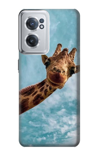 S3680 かわいいスマイルキリン Cute Smile Giraffe OnePlus Nord CE 2 5G バックケース、フリップケース・カバー