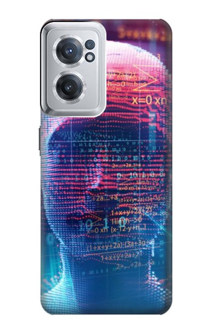 S3800 デジタル人顔 Digital Human Face OnePlus Nord CE 2 5G バックケース、フリップケース・カバー