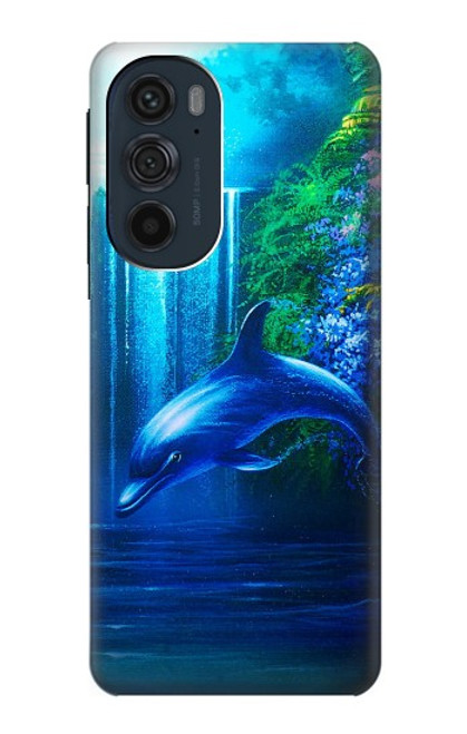 S0385 イルカ Dolphin Motorola Edge 30 Pro バックケース、フリップケース・カバー