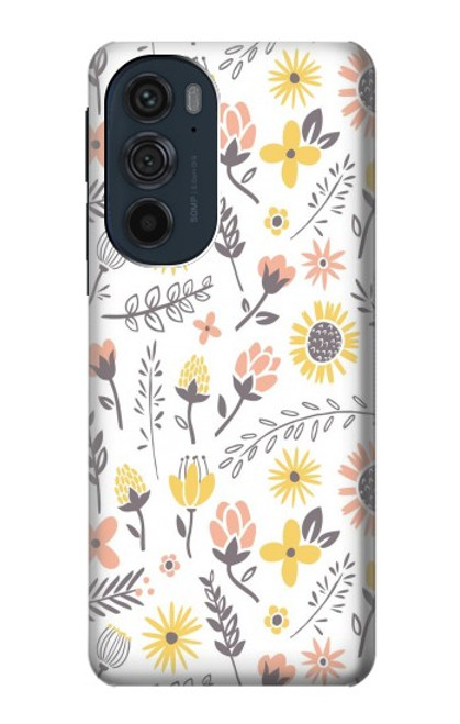 S2354 パステルの花のパターン Pastel Flowers Pattern Motorola Edge 30 Pro バックケース、フリップケース・カバー