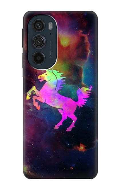 S2486 虹色ユニコーン星雲スペース Rainbow Unicorn Nebula Space Motorola Edge 30 Pro バックケース、フリップケース・カバー