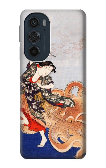 S2496 日本美術歌 歌川国芳 玉取り Japan Art Utagawa Kuniyoshi Tamatori Motorola Edge 30 Pro バックケース、フリップケース・カバー
